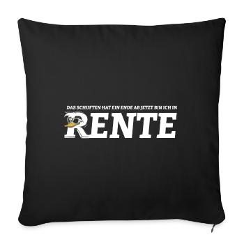 Rente Ente Cartoon Das Schuften hat ein Ende - Sofakissenbezug 45 x 45 cm - Schwarz - Vorne