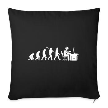 Gaming Gamer Evolution Geschenk - Sofakissenbezug 45 x 45 cm - Schwarz - Vorne