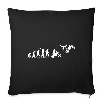 Motorrad Motorcross Evolution - Sofakissenbezug 45 x 45 cm - Schwarz - Vorne