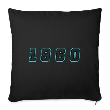 Numéro de l’année 1960 - Housse de coussin décorative 45 x 45 cm - noir - Devant