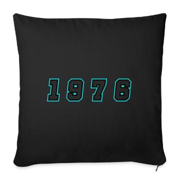 Numéro de l’année 1976 - Housse de coussin décorative 45 x 45 cm - noir - Devant
