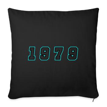Numéro de l’année 1979 - Housse de coussin décorative 45 x 45 cm - noir - Devant
