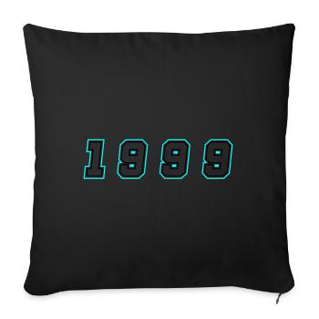 Numéro de l’année 1999 - Housse de coussin décorative 45 x 45 cm - noir - Devant