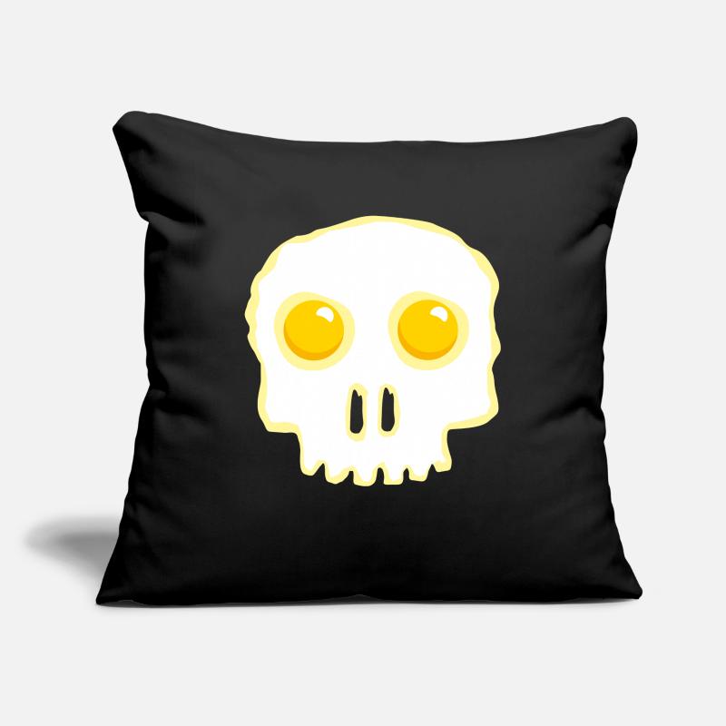 Fried egg skull Skull egg eggs Sofa pillowcase 17,3'' x 17,3'' (45 x 45 cm)