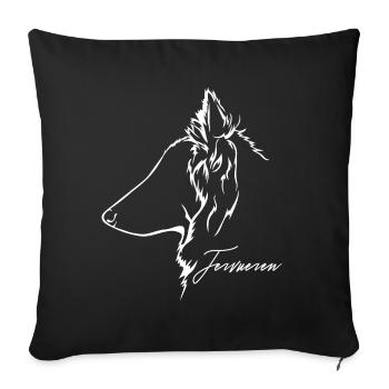 TERVUEREN Profile Dogs Dog Wilsigns - Sofa pillowcase 17,3'' x 17,3'' (45 x 45 cm) - black - Front