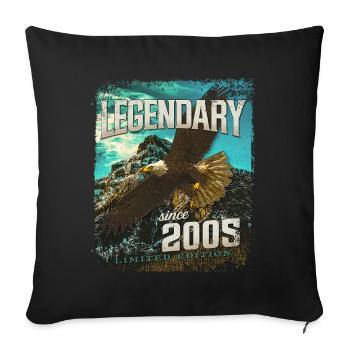 Legendary since 2005 - Sofa pillowcase 17,3'' x 17,3'' (45 x 45 cm) - black - Front