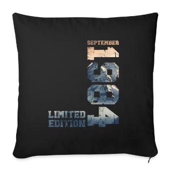 40th Birthday Original September 1984 Volume 84 - Sofa pillowcase 17,3'' x 17,3'' (45 x 45 cm) - black - Front