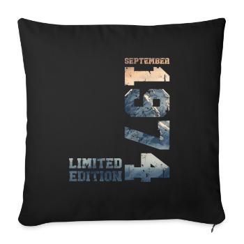 50th Birthday Original September 1974 Volume 74 - Sofa pillowcase 17,3'' x 17,3'' (45 x 45 cm) - black - Front