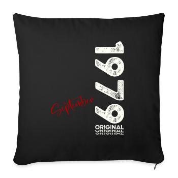 45th Birthday Legend September 1979 Volume 79 - Sofa pillowcase 17,3'' x 17,3'' (45 x 45 cm) - black - Front