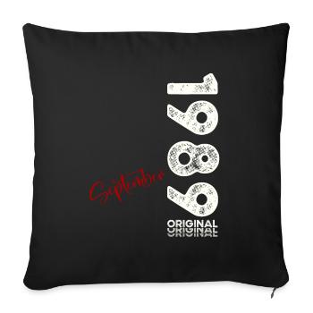 35ème Anniversaire Millésime Septembre 1989 Millésime 89 - Housse de coussin décorative 45 x 45 cm - noir - Devant