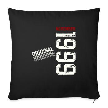 25th Birthday Original November 1999 Volume 99 - Sofa pillowcase 17,3'' x 17,3'' (45 x 45 cm) - black - Front