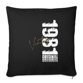 44th Birthday Original Vintage 1981 - Sofa pillowcase 17,3'' x 17,3'' (45 x 45 cm) - black - Front