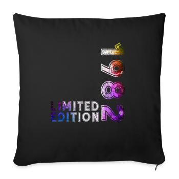 43rd Birthday Legend Vintage 1982 - Sofa pillowcase 17,3'' x 17,3'' (45 x 45 cm) - black - Front