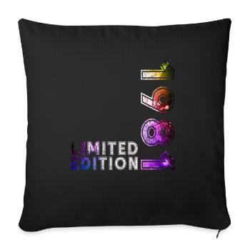 44th Birthday Original Vintage 1981 - Sofa pillowcase 17,3'' x 17,3'' (45 x 45 cm) - black - Front