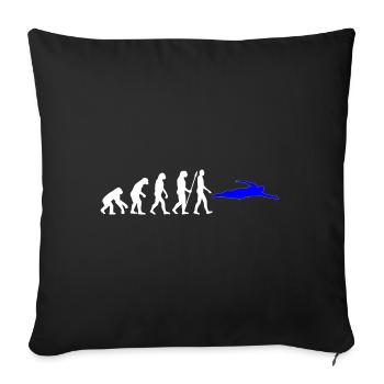 Evolution Schwimmen! Geschenk, Sport, Hobby - Sofakissenbezug 45 x 45 cm - Schwarz - Vorne