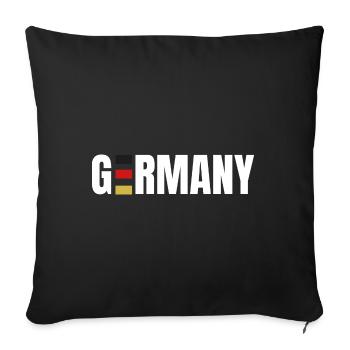 Allemagne Football Allemagne - Housse de coussin décorative 45 x 45 cm - noir - Devant