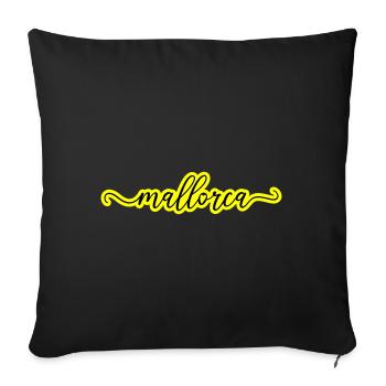 Amour du cœur de Majorque - Housse de coussin décorative 45 x 45 cm - noir - Devant