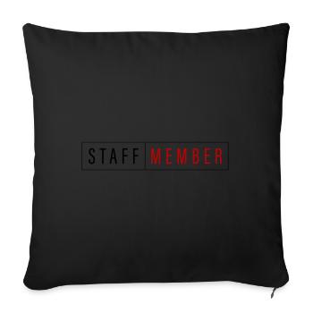 Membre du personnel - Housse de coussin décorative 45 x 45 cm - noir - Devant