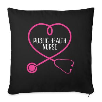 Public Health Nurse Stethoscope Appreciation - Sofa pillowcase 17,3'' x 17,3'' (45 x 45 cm) - black - Front
