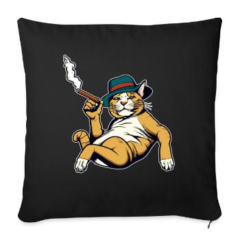 Cat Cat Cat Shirt Cat Gift Idea Kitten - Housse de coussin décorative 45 x 45 cm - noir - Devant