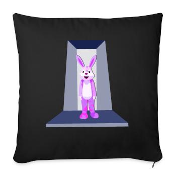Pink Rabbit - Sofa pillowcase 17,3'' x 17,3'' (45 x 45 cm) - black - Front