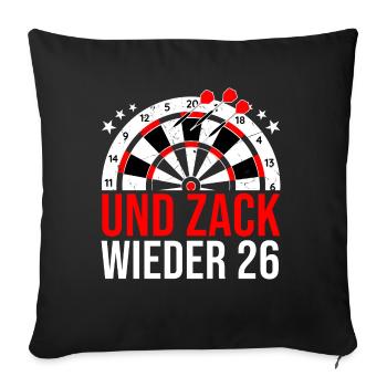 Funny Darts and Darts Gifts for Darts Players - Sofa pillowcase 17,3'' x 17,3'' (45 x 45 cm) - black - Front