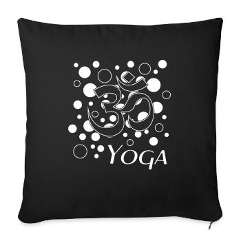Yoga - Sofakissenbezug 45 x 45 cm - Schwarz - Vorne