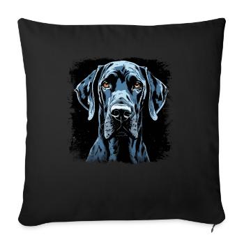 Great Dane - Sofa pillowcase 17,3'' x 17,3'' (45 x 45 cm) - black - Front