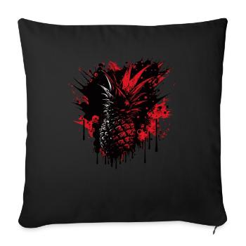 Fruit de l’ananas - Housse de coussin décorative 45 x 45 cm - noir - Devant