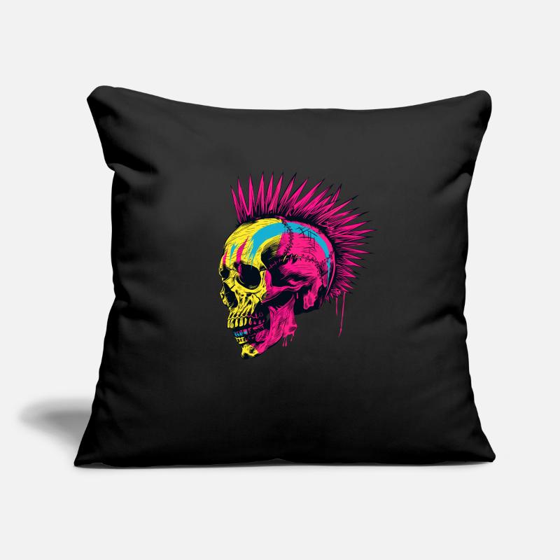 Horror Punk Zombie Mohawk Sofa pillowcase 17,3'' x 17,3'' (45 x 45 cm)