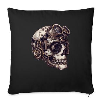 Dieselpunk Zombie Skull - Sofa pillowcase 17,3'' x 17,3'' (45 x 45 cm) - black - Front