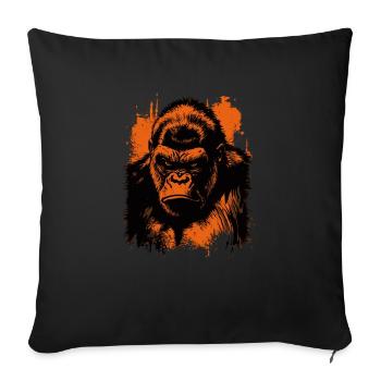 Gorilla - Sofakissenbezug 45 x 45 cm - Schwarz - Vorne