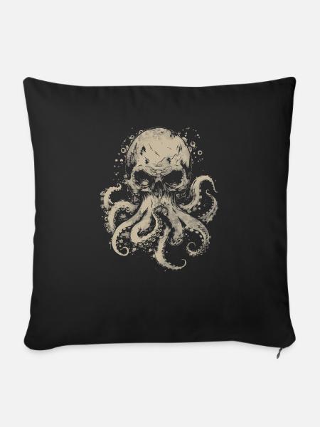 Horror Kraken - Sofakissenbezug 45 x 45 cm - Schwarz