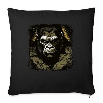 Gorilla - Sofakissenbezug 45 x 45 cm - Schwarz - Vorne