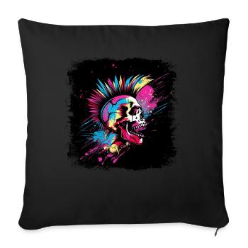 Punk Zombie Mohawk - Sofakissenbezug 45 x 45 cm - Schwarz - Vorne