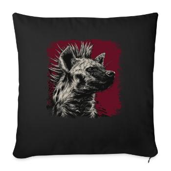 Punkrock Hyäne - Sofakissenbezug 45 x 45 cm - Schwarz - Vorne