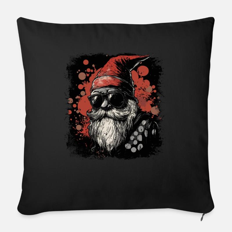 Transat nain de jardin - Housse de coussin décorative 45 x 45 cm - noir