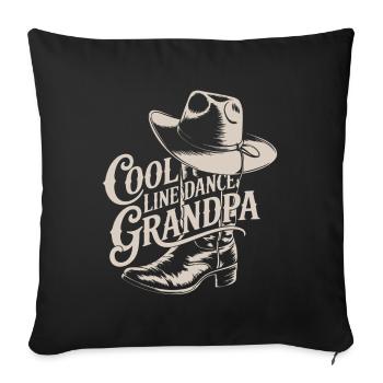Cool Line Dance Country Grandpa - Sofa pillowcase 17,3'' x 17,3'' (45 x 45 cm) - black - Front