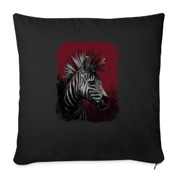 Zebra Punk - Sofakissenbezug 45 x 45 cm - Schwarz - Vorne