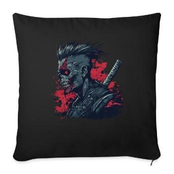 Zombie Ninja Punk - Sofa pillowcase 17,3'' x 17,3'' (45 x 45 cm) - black - Front
