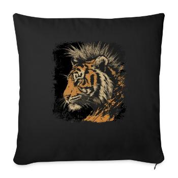 Tigerpunk - Housse de coussin décorative 45 x 45 cm - noir - Devant