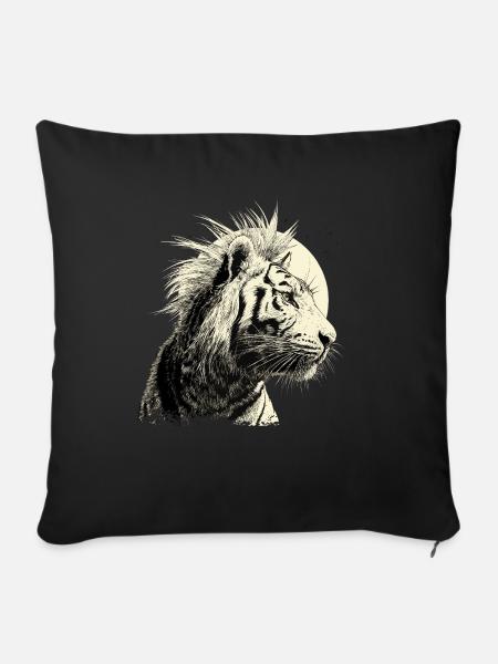 Tigerpunk - Sofakissenbezug 45 x 45 cm - Schwarz