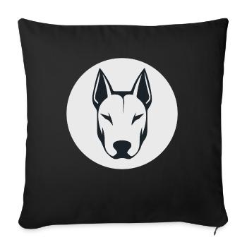 Bull terrier - Housse de coussin décorative 45 x 45 cm - noir - Devant