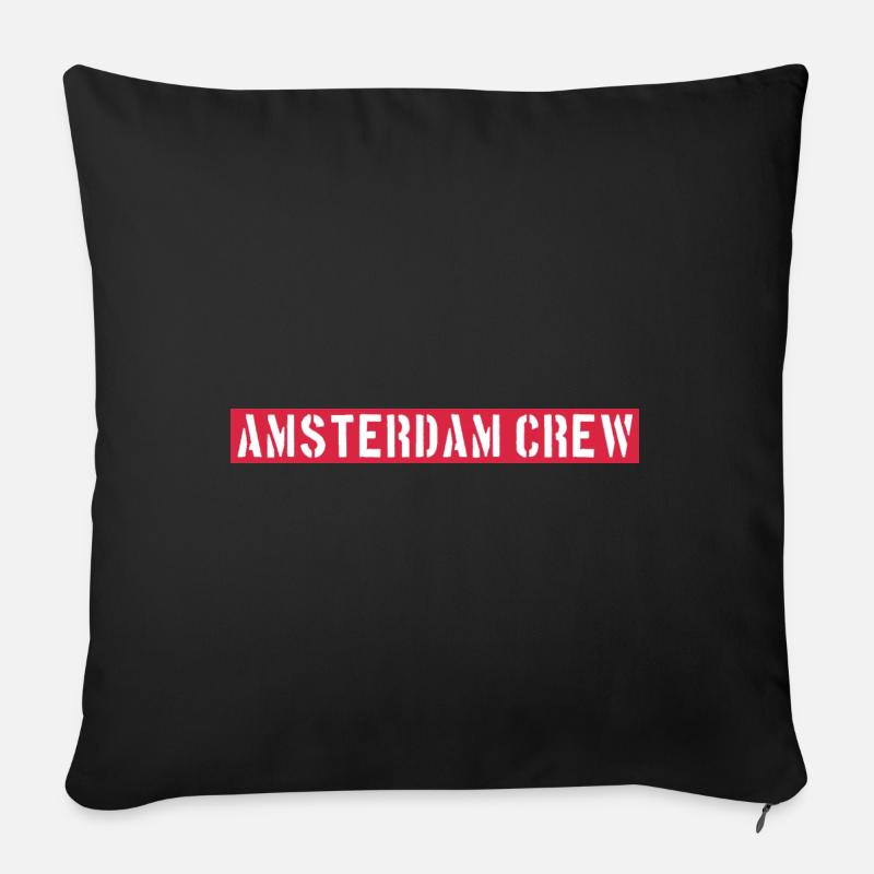 Amsterdam Crew - Sofakissenbezug 45 x 45 cm - Schwarz