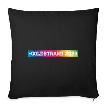 Sables dorés 2023 coloré - Housse de coussin décorative 45 x 45 cm - noir - Devant