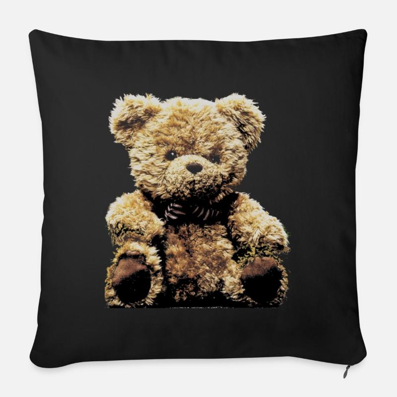Bär Kuscheltier Stofftier Teddybär - Sofakissenbezug 45 x 45 cm - Schwarz