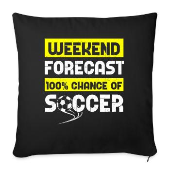 Football football - Housse de coussin décorative 45 x 45 cm - noir - Devant