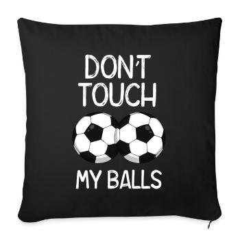Football football - Housse de coussin décorative 45 x 45 cm - noir - Devant