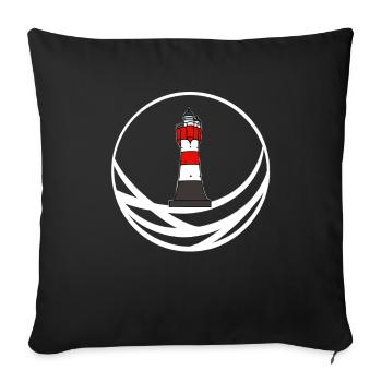 Lighthouse red sand Wangerooge - Sofa pillowcase 17,3'' x 17,3'' (45 x 45 cm) - black - Front