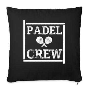 Padel Shirt / Crew Outfit - Sofakissenbezug 45 x 45 cm - Schwarz - Vorne